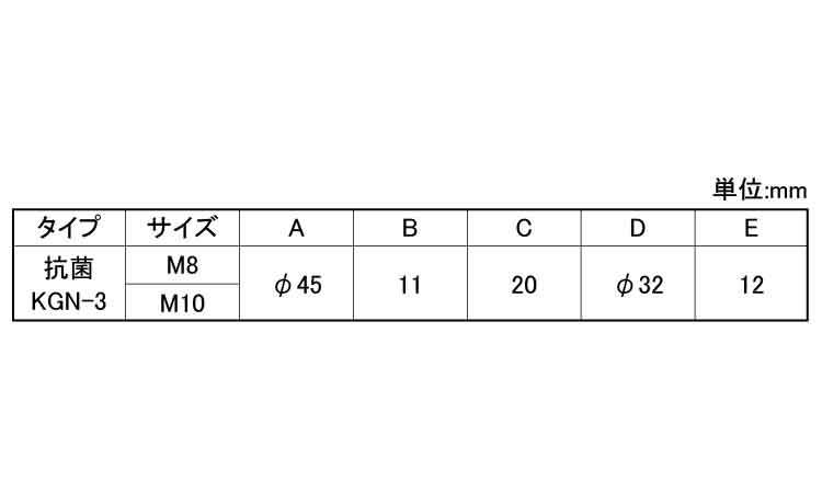 抗菌ノブナット(G－3)(白)規格