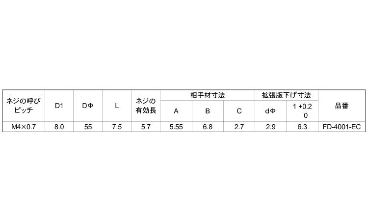 BSダッヂフランジ鉛レスFD規格