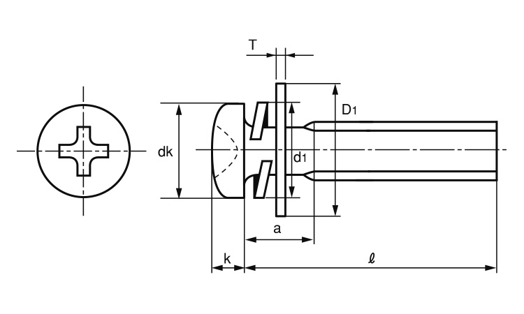 (＋)ナベ小ねじPD＝3図面