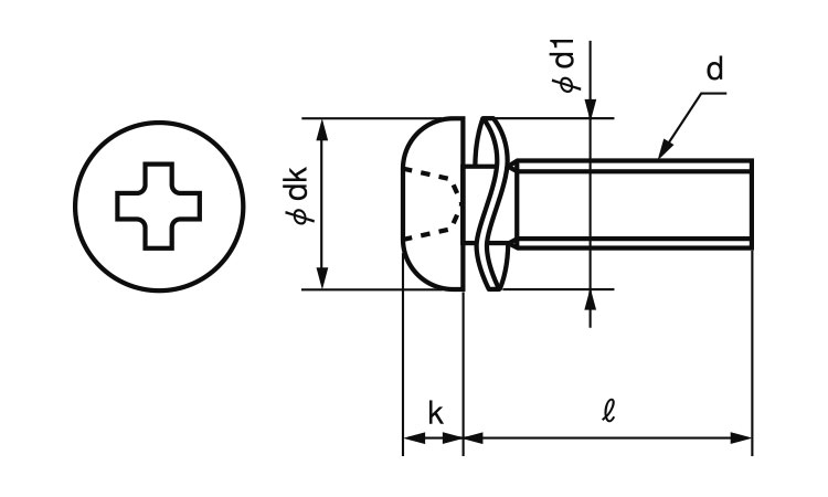 (＋)ナベ小ねじSP＝2図面