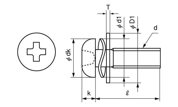 (＋)ナベ小ねじSP＝4図面