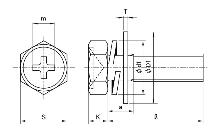 (＋)アプセット小ねじI＝4図面