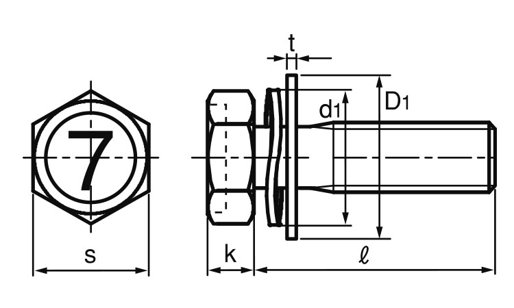 7マーク　アプセット小ねじ　SPD＝3図面