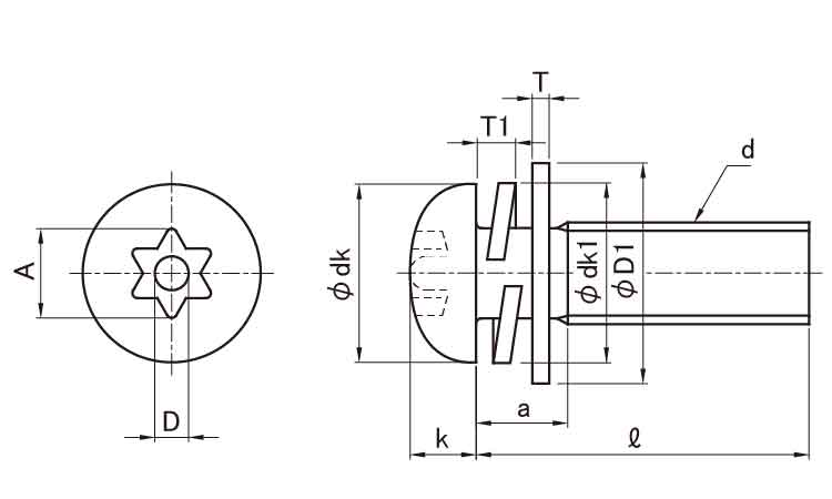 TRXタンパー(ナベ小ねじP＝4)図面