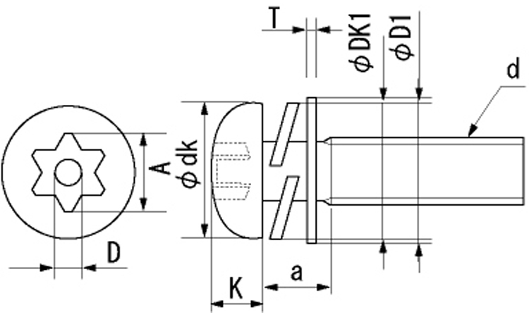 TRXタンパー(ナベ小ねじI＝4)図面