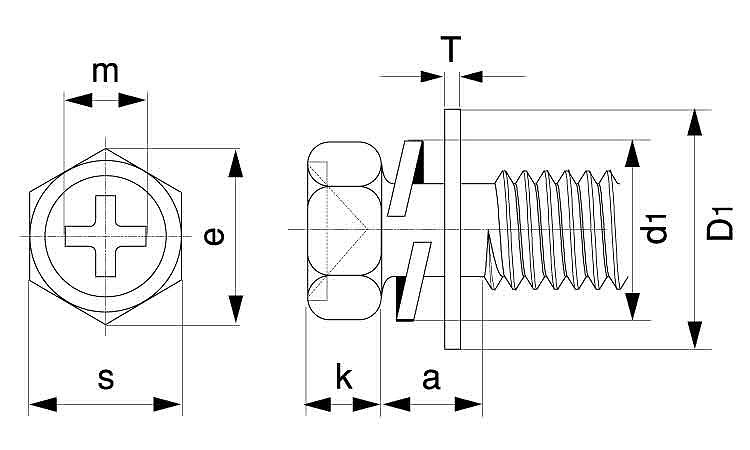 (+)C1アプセット タッピンねじ P=3図面