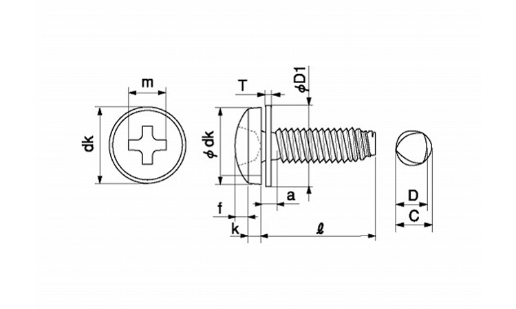Sタイプ バインドP=1図面