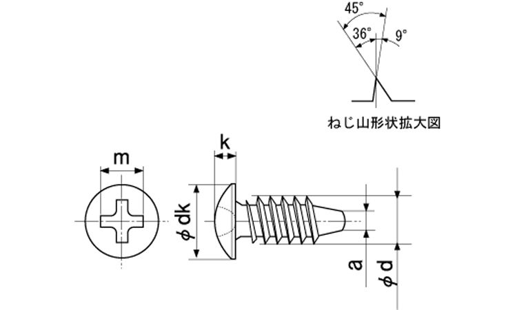 リップねじ(トラス図面