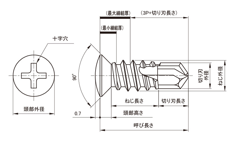 MBテクス(丸皿・D＝6)図面