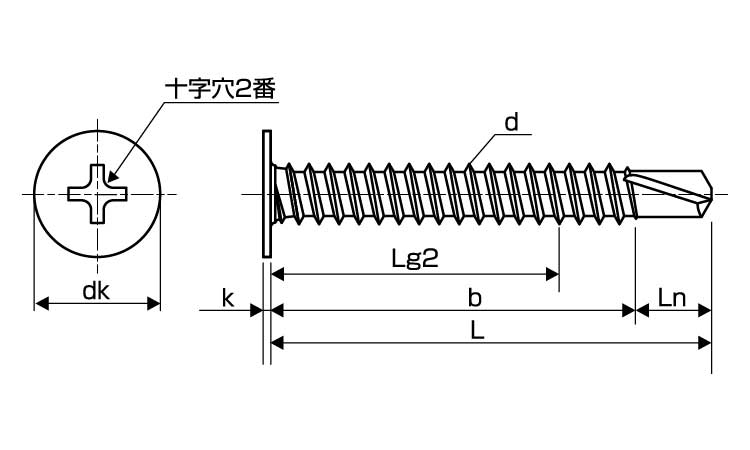 ゴクヒラスクリューＧＨ(パック入)図面