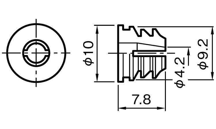 鬼目ダボＢ(メン)　ムラコシ製図面