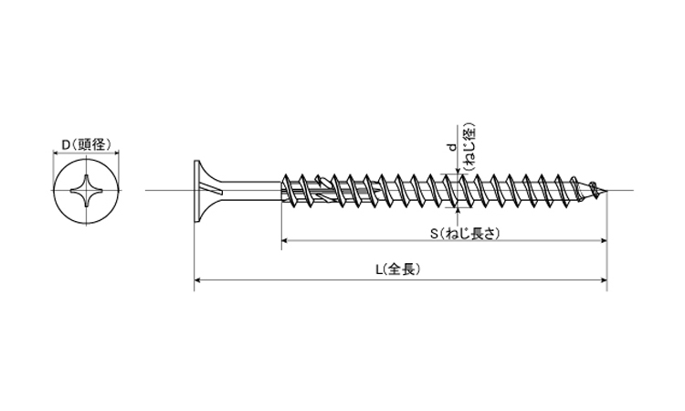 スリムコーススレッド　ラッパ図面