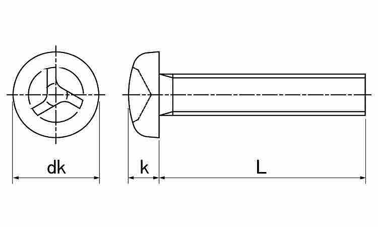 TRFトライウィング・ナベ小ねじ図面