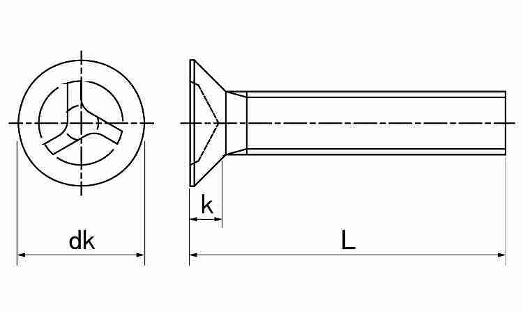 TRFトライウィング・皿小ねじ図面