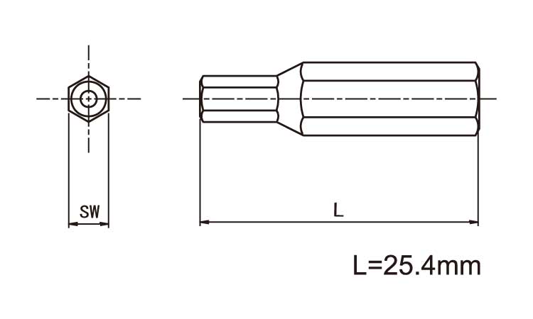 TRF専用工具六角穴用ビット図面