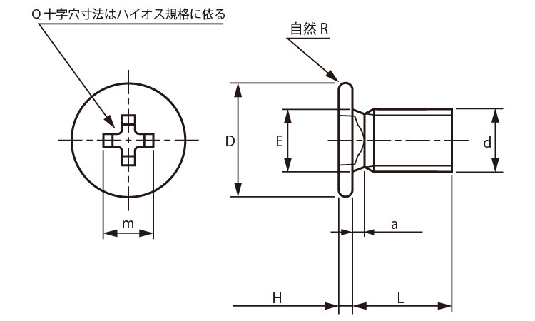 トツプラ　Pタイプ平(D＝5)図面