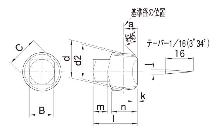 阪村　プラグ(四角)図面
