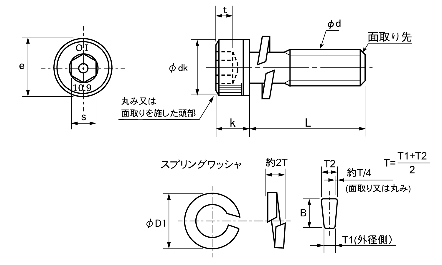 １０．９ＣＡＰ　Ｐ＝２(オーアイ)図面