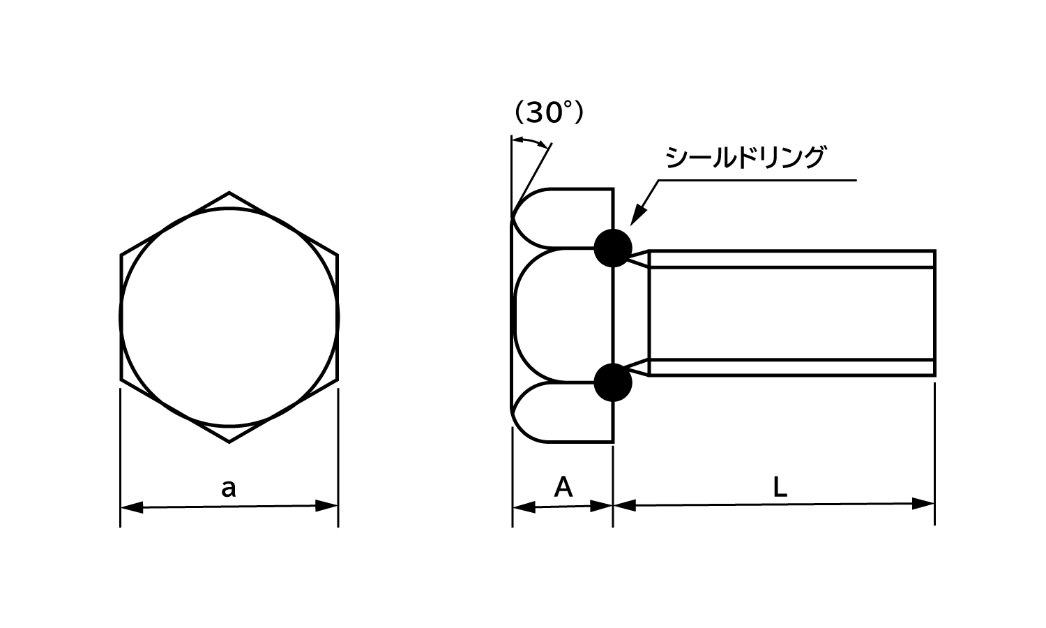 シールボルト(大丸鋲螺製)図面