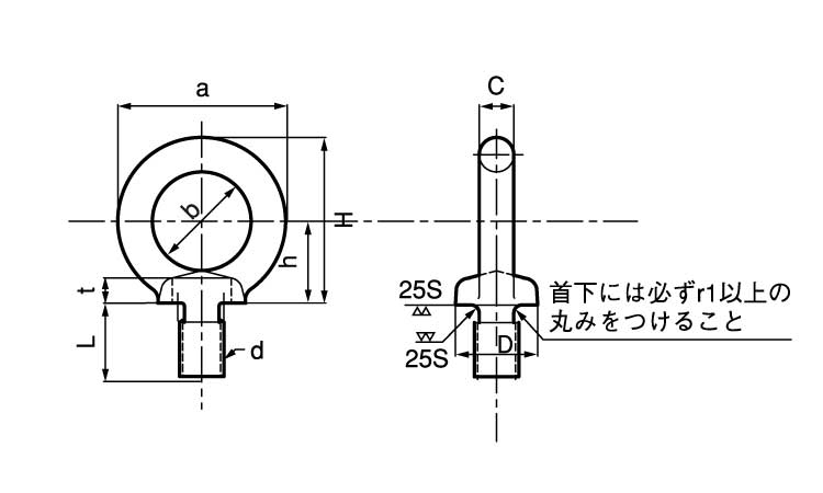 アイボルト(ウィット)図面