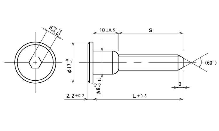 JCB－A(六角・D＝17)安達製図面