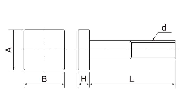 プレスボルト(大角)図面