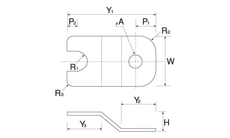 脚止め金具(アジャストボルト用)図面