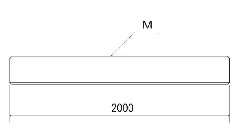 2メーター寸切 ウィット図面