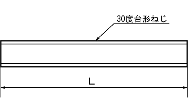 台形ねじ(L＝500)図面