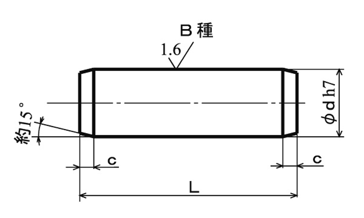 平行ピン(B種)大喜多製図面