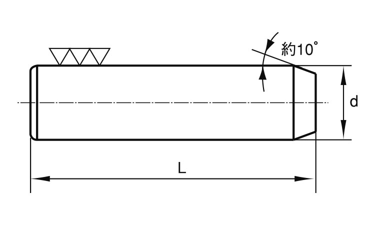 ダウエルピン インチ(大喜多製)図面