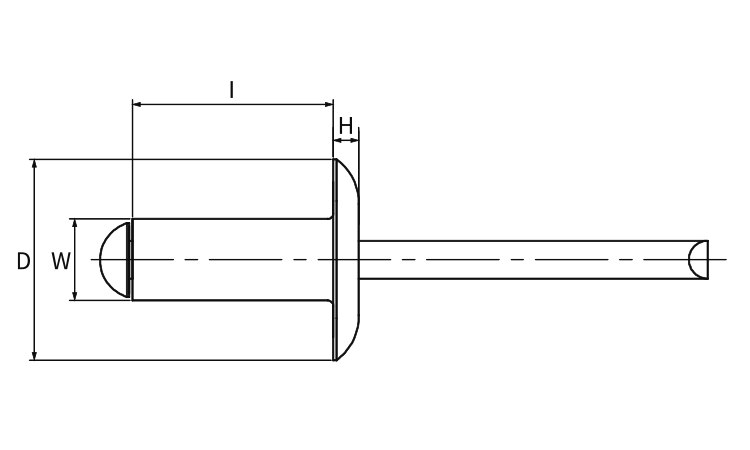KRS　ブラインドリベットAS-LF丸頭図面