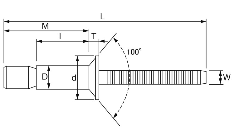 Sボルト(アウター)皿頭　SNT図面