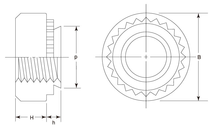 ＳＵＳ材用セルファスナー(ＦＳＤ)図面
