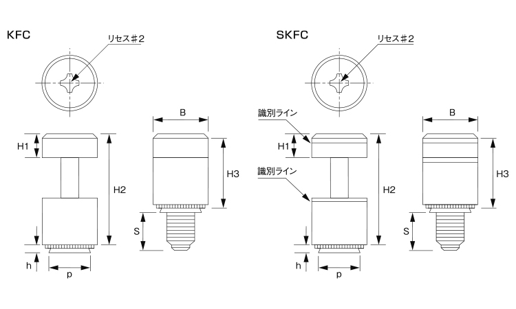 コンパクトセルクレストファスナー図面