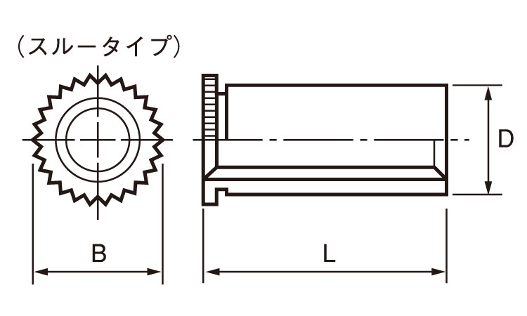 クリンチスペーサーTDF(ボーセイ)図面