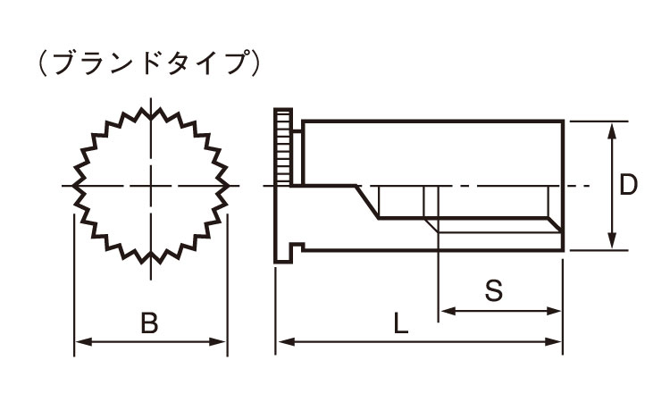 クリンチングスペーサー(TBDF)図面