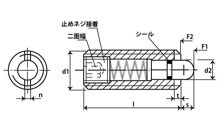 プランジャ回転スロット付(-)標図面