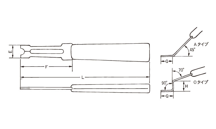 E形ホルダー(Oタイプ)図面
