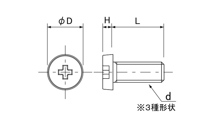 ピーク　マイクロケミスネジ(3種)図面