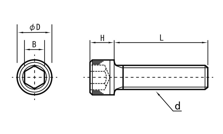 レニー(黒)六角穴付ボルト図面