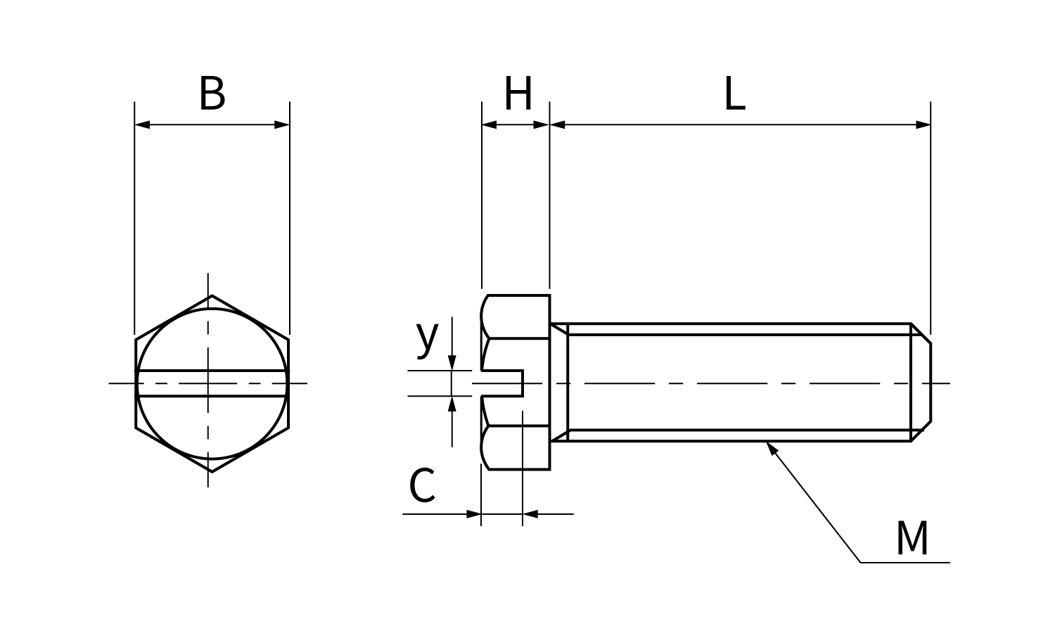 PFA(－)六角ボルト図面