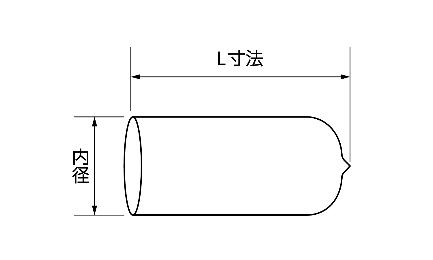 ダブルナットカバー(丸先)図面