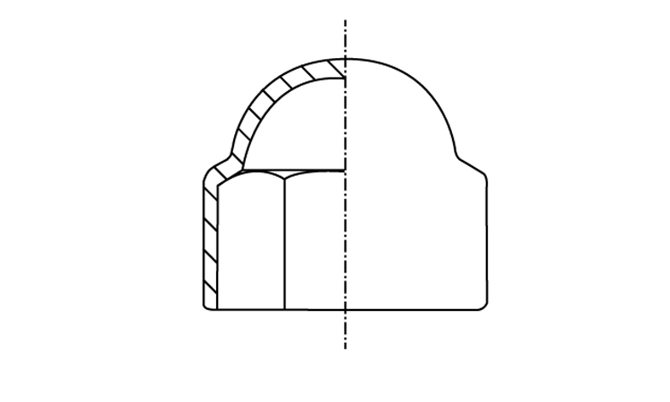 袋ナットカバー(六角袋ナット用)図面
