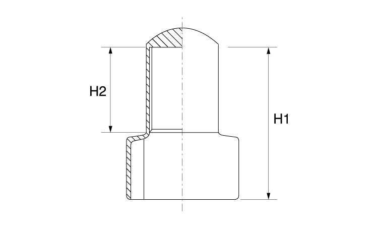 ナットカバー(内ねじ付・ROHS2)図面