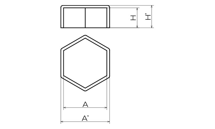 ELボルト頭部キャップ　パック品図面