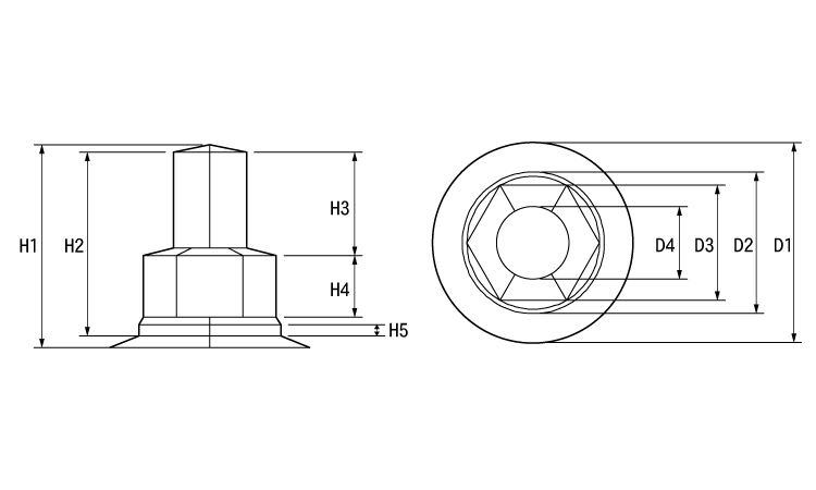TSナットキャップ止水用(GL)図面