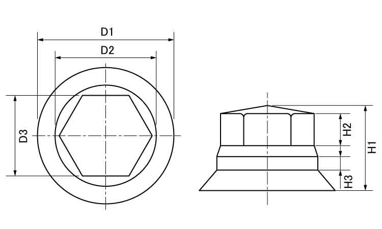 TSボルトキャップ止水用(GL)図面
