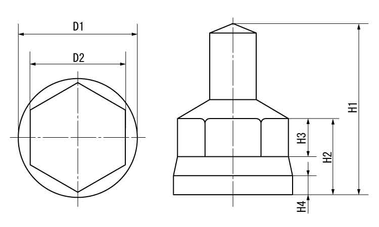 TSナットキャップ座金用(グレー)図面