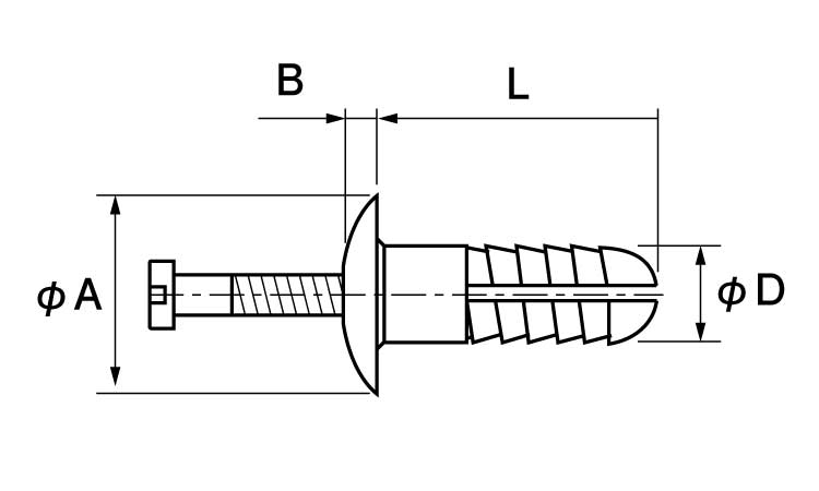 PA6ヒットリベット(HR-R)図面